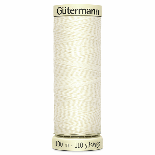 Gutermann Sew-All Thread 100m - Ivory (#001)