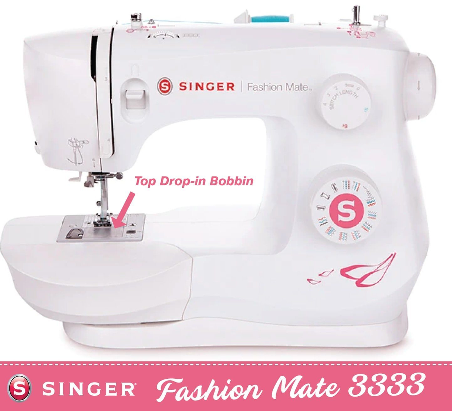 Singer Fashion Mate 3333 Sewing Machine - Latest style drop in bobbin system