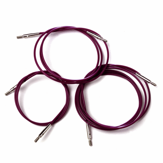 KnitPro Circular Interchangeable Cable - Purple 20cm