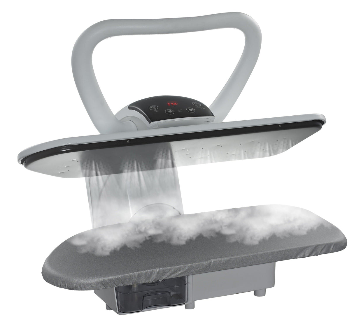 HD100 Press White 100cm Extra Large Ironing Press with Free Iron Attachment, Cover, Foam and Filter