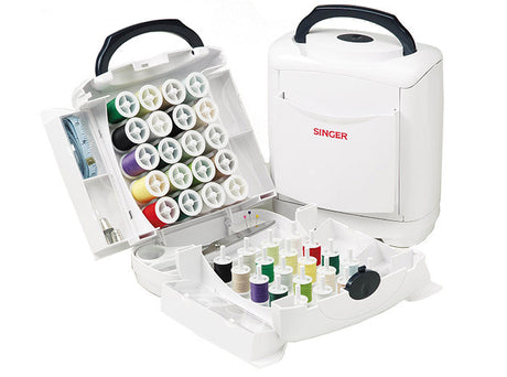 Singer M2605 Sewing Machine with Christmas Gift Bundle - Singer Handy Chest with 130 elements, A3 Cutting Mat and Rotary Cutter worth over £60 - Great gift for Christmas