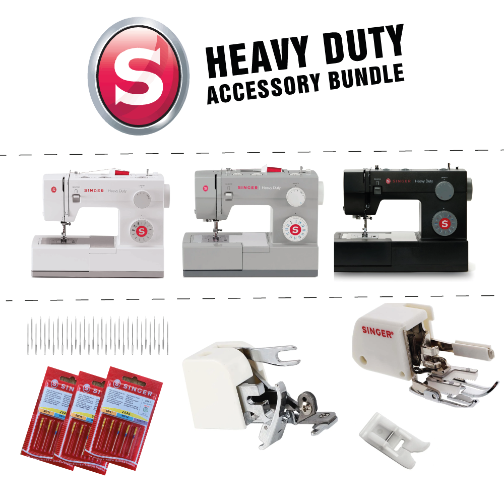 Singer Heavy Duty Sewing Accessory Bundle - Needle packs, Walking Foot, Side Cutter and more - worth over £100