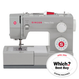 Singer Heavy Duty 4423 Sewing Machine - New 2025 model with dual pulley system for maximum penetration power - Awarded Which? Best Buy Sewing Machine - Order and get a Free Upgrade option to 32 stitch patterns exclusive to Singer Outlet