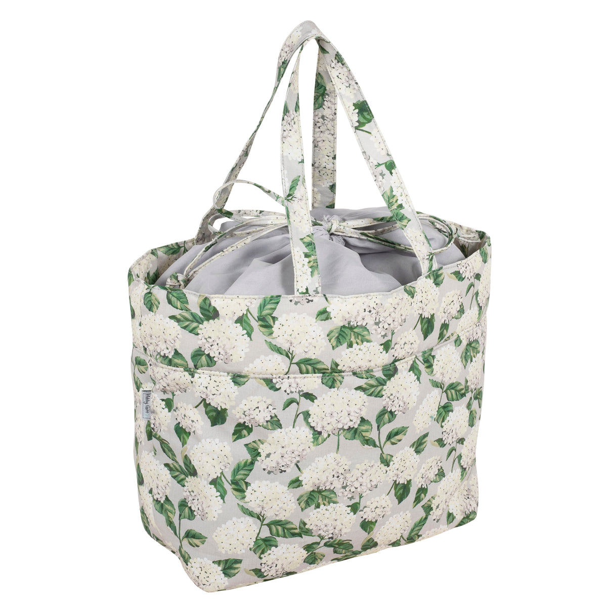 Craft Bag (L): Drawstring: Hydrangea