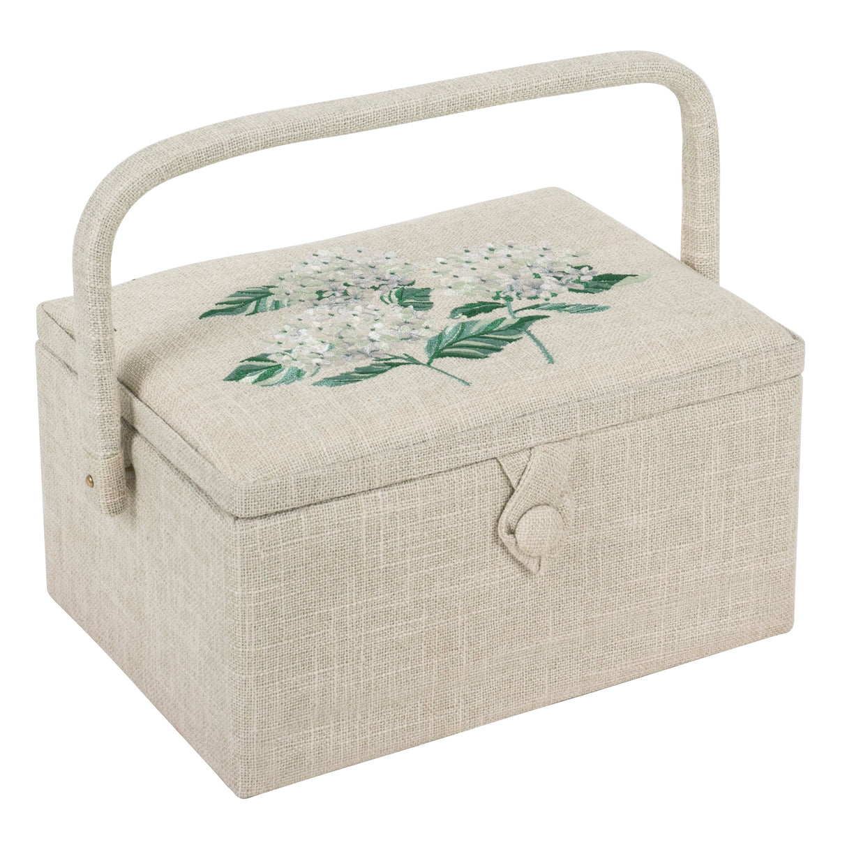 Sewing Box (M): Embroidered: Hydrangea