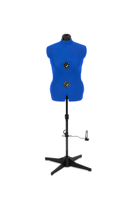 Adjustoform Elizabeth Tailormaid Dress Form with Stand and Base - Blue - Heavy Duty Adjustable Dress Form with 8 part body and 11 adjusters - Dress sizes from 6 to 24