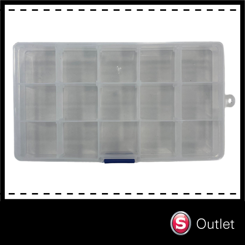 Storage Box with 15 compartments for Bobbins or Sewing Feet