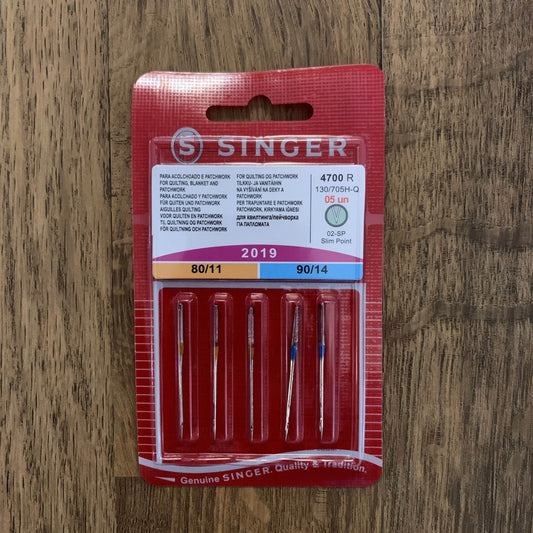 5 x Singer 2019 Patchwork / Quilting Needles Assorted 80/11, 90/14