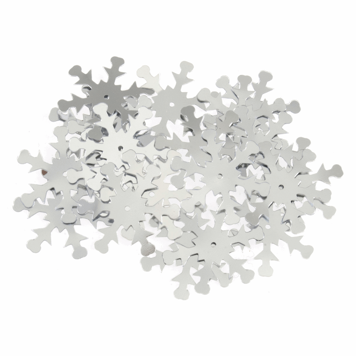 Trimits Silver Snowflake Sequins (Pack of 18)