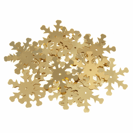 Trimits Gold Snowflake Sequins (Pack of 18)
