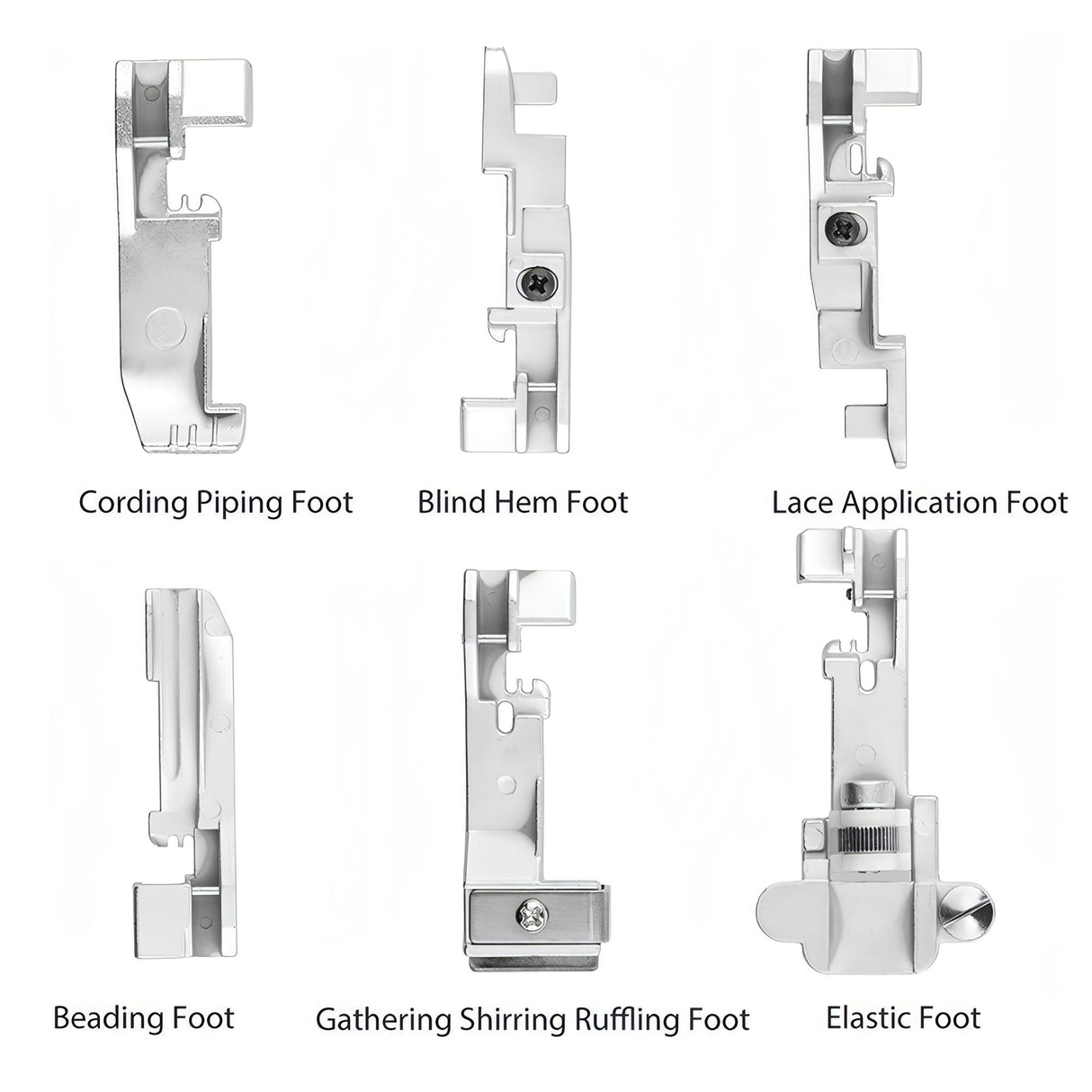 6 piece Overlocker Foot Set for Singer Overlocker Models