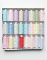 Coats Moon Thread - 24 x Extra large reels - Ideal for Sewing, Overlocking and Quilting - Light / Pastels set