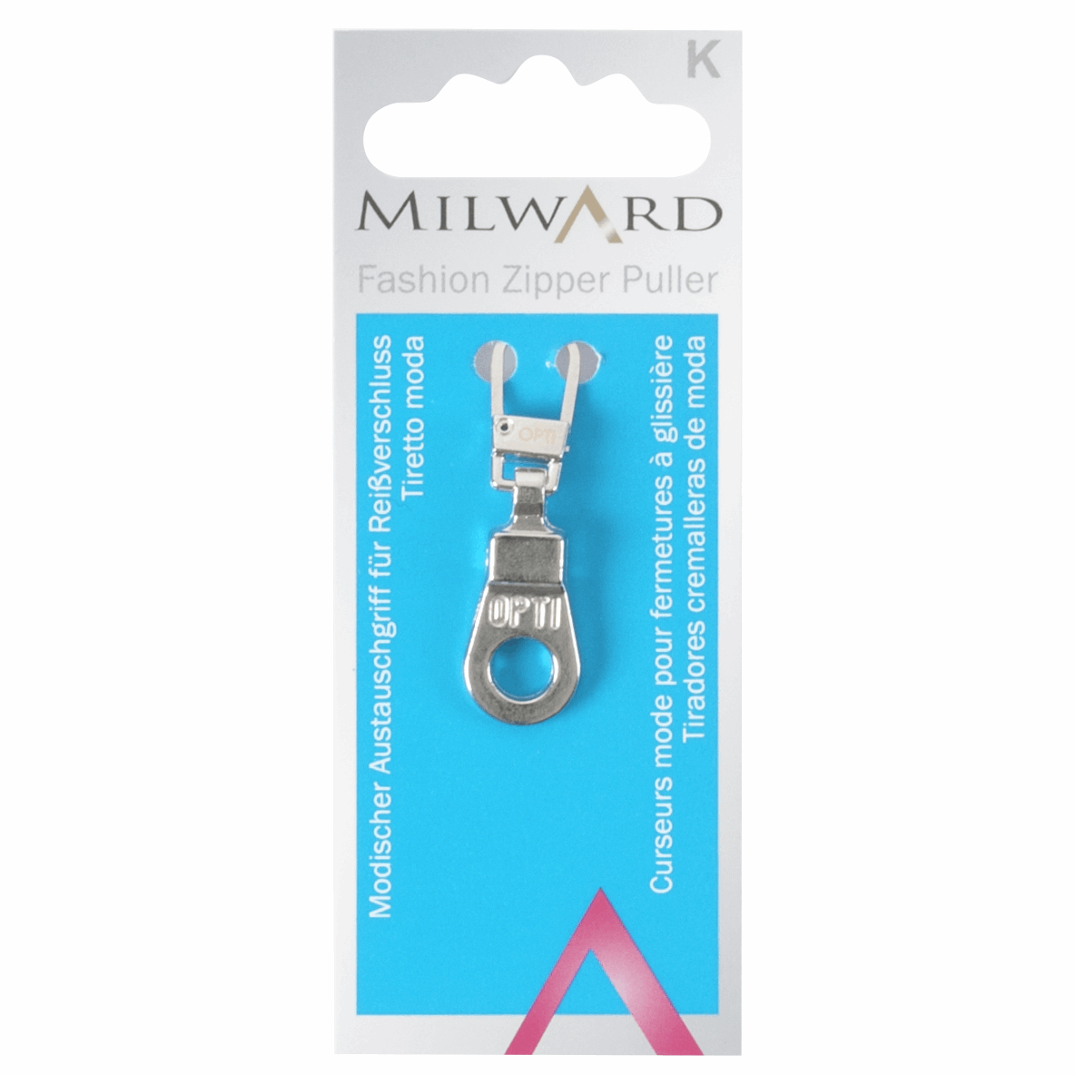 Milward Silver Fashion Zipper Puller