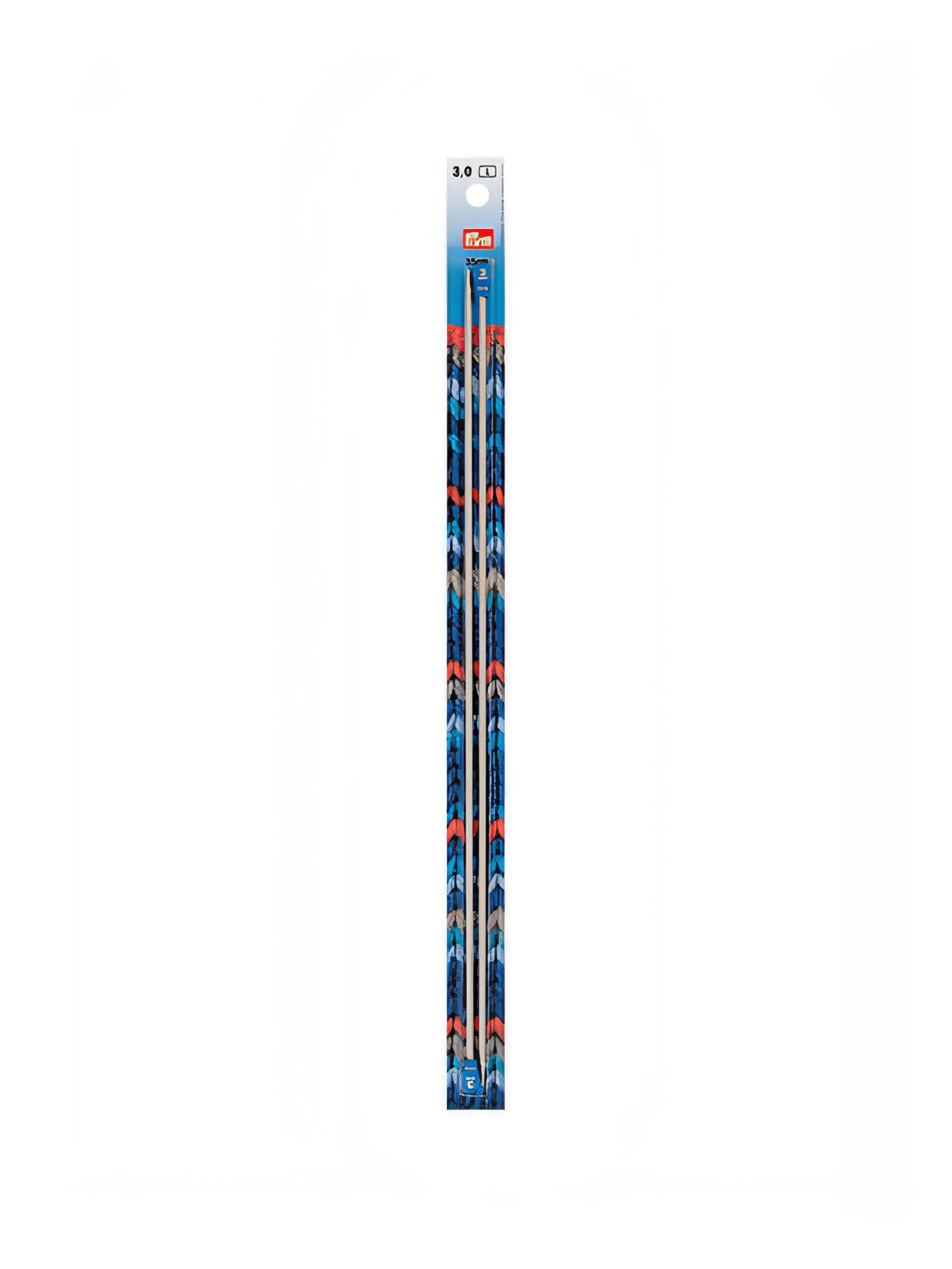 Prym Single-Pointed Aluminium Knitting Pins - 2 x Pearl Grey 35cm (2.50mm)