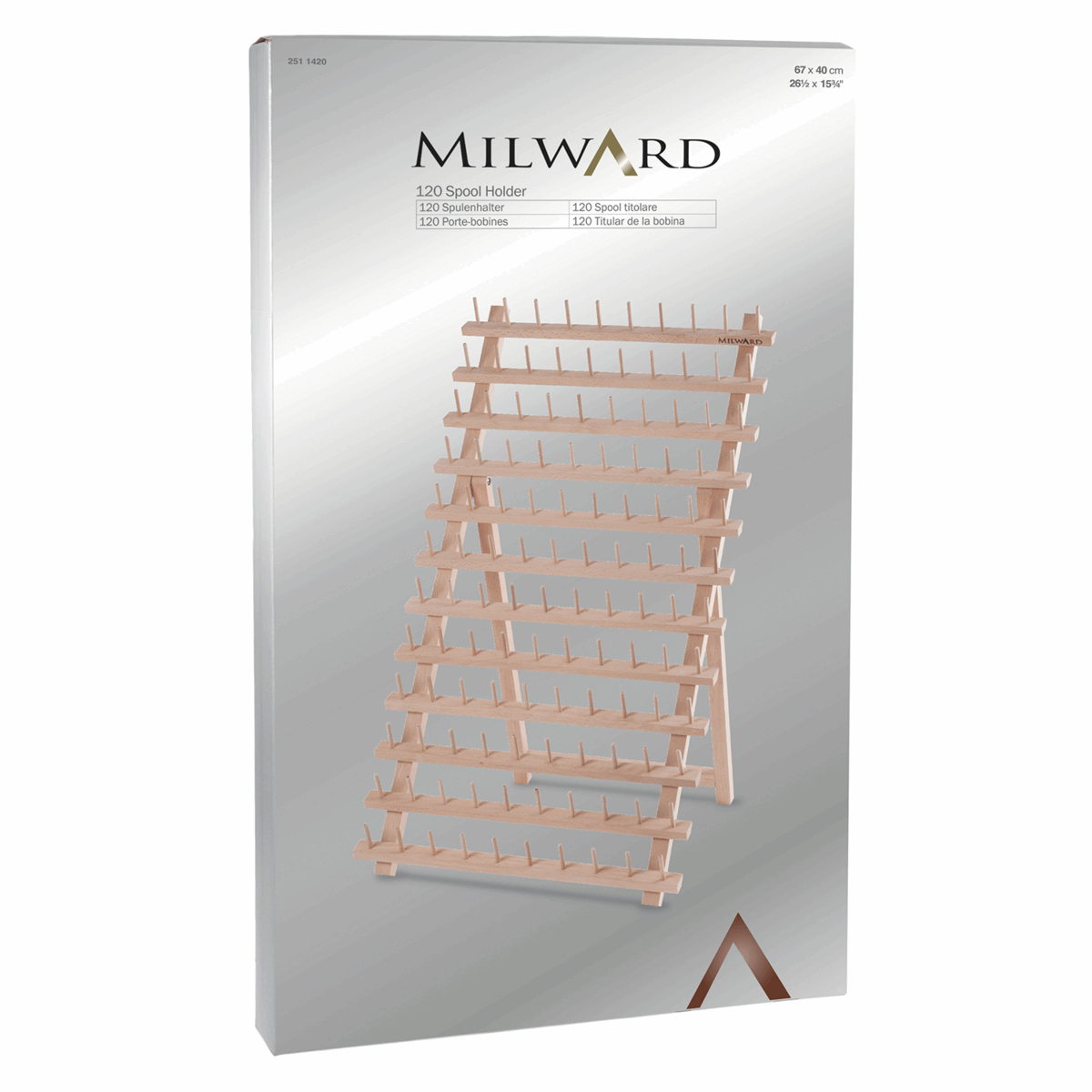 Milward Beech Wood 120 Spool Holder - 67 x 40cm