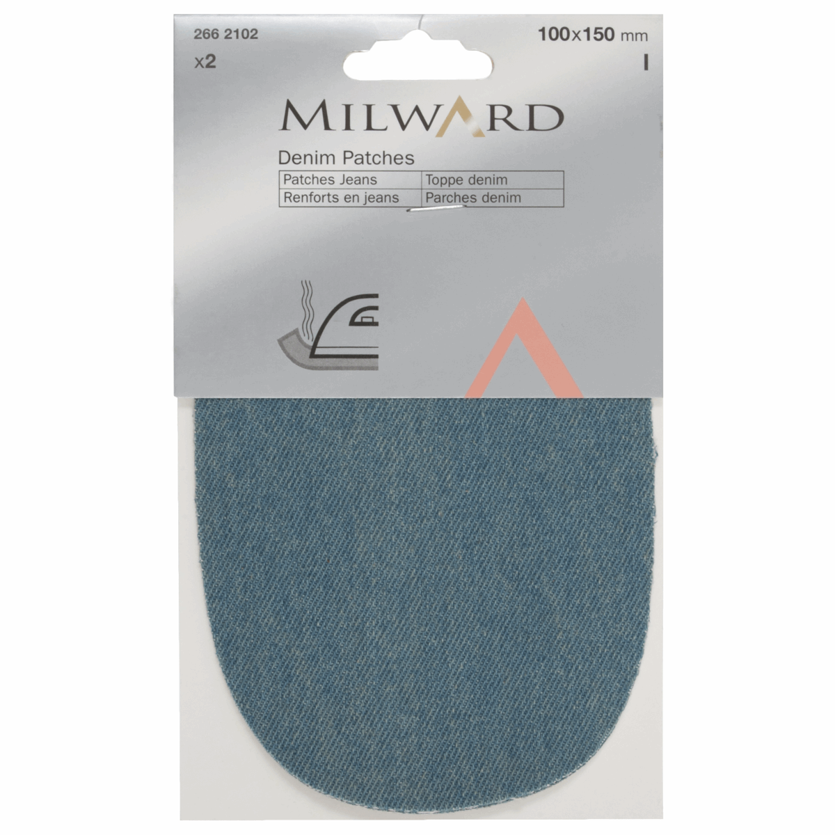 Denim Iron-On Patches - 100 x 150mm Light Blue