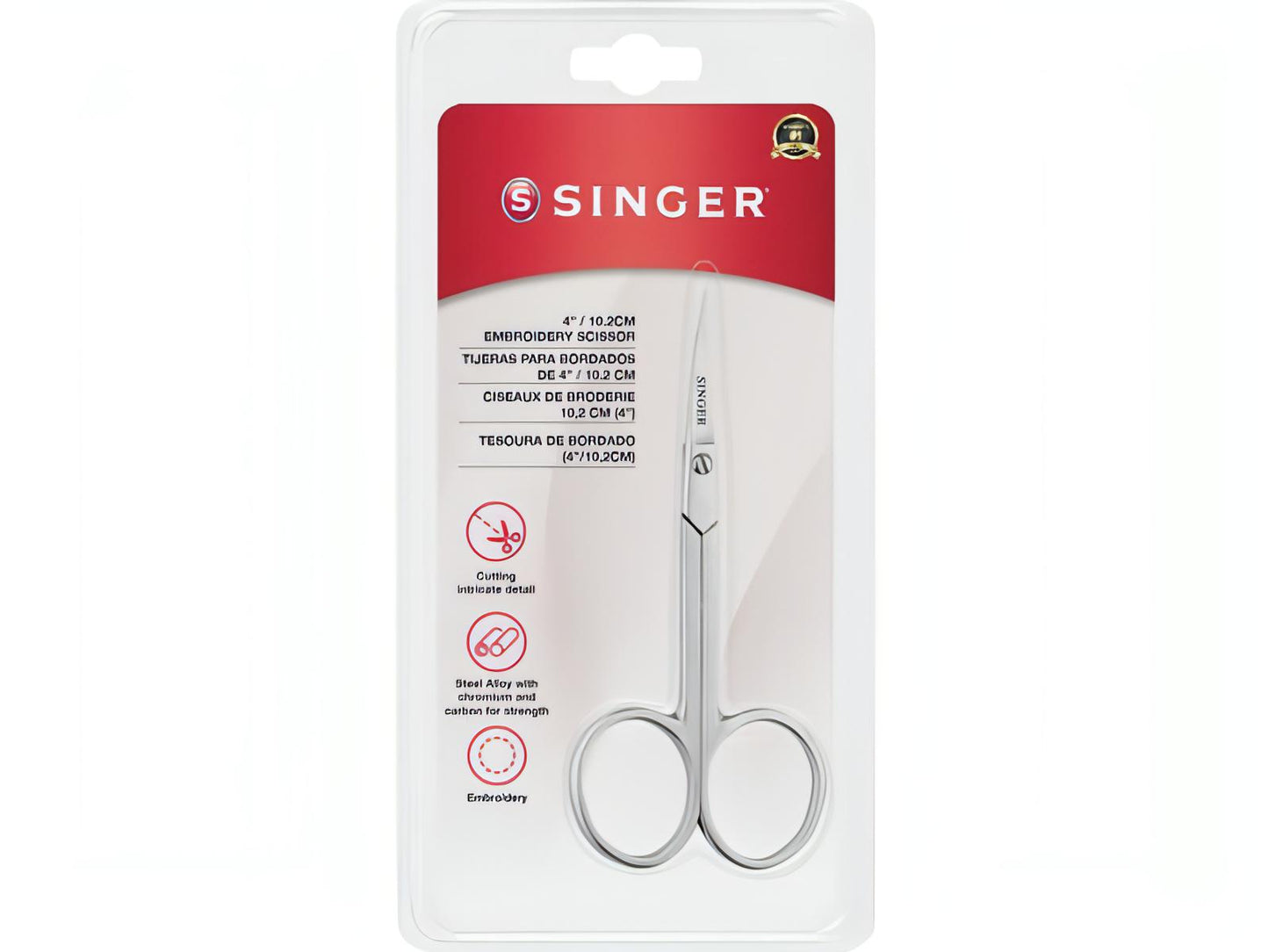 Singer Premium Embroidery Scissors - 10.2cm/4in