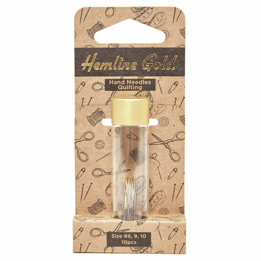 Premium Hand Sewing Needles x 10 - Sizes 8-10 *Hemline Gold Edition*