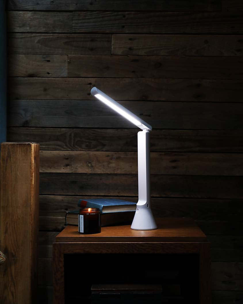 Native Lighting - White 2in1 Travel Lamp (Rechargeable with continuous dimmer and 3 colour temperatures)