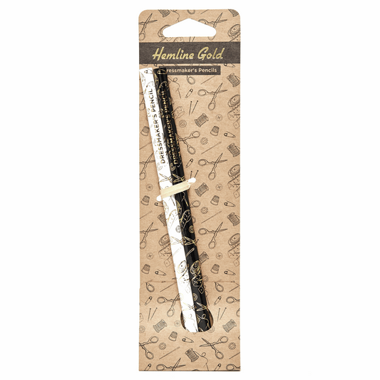 Dressmakers Water Soluble Pencils - Grey & White (Pack of 2) *Hemline Gold Edition*