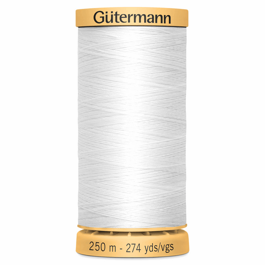 Gutermann Natural Cotton Thread 250m - White (#5709)