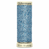 Gutermann Blue Metallic Effect Thread - 50m