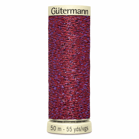 Gutermann Red Metallic Effect Thread - 50m