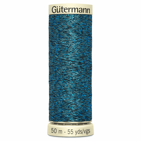 Gutermann Petrol Blue Metallic Effect Thread - 50m