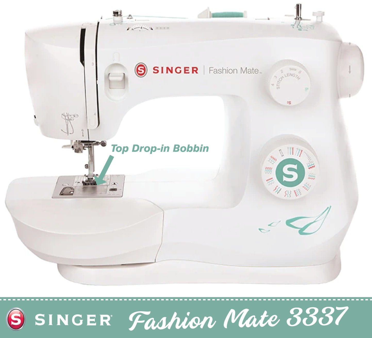 Singer Fashion Mate 3337 Sewing Machine * 29 stitch, 1 step buttonhole