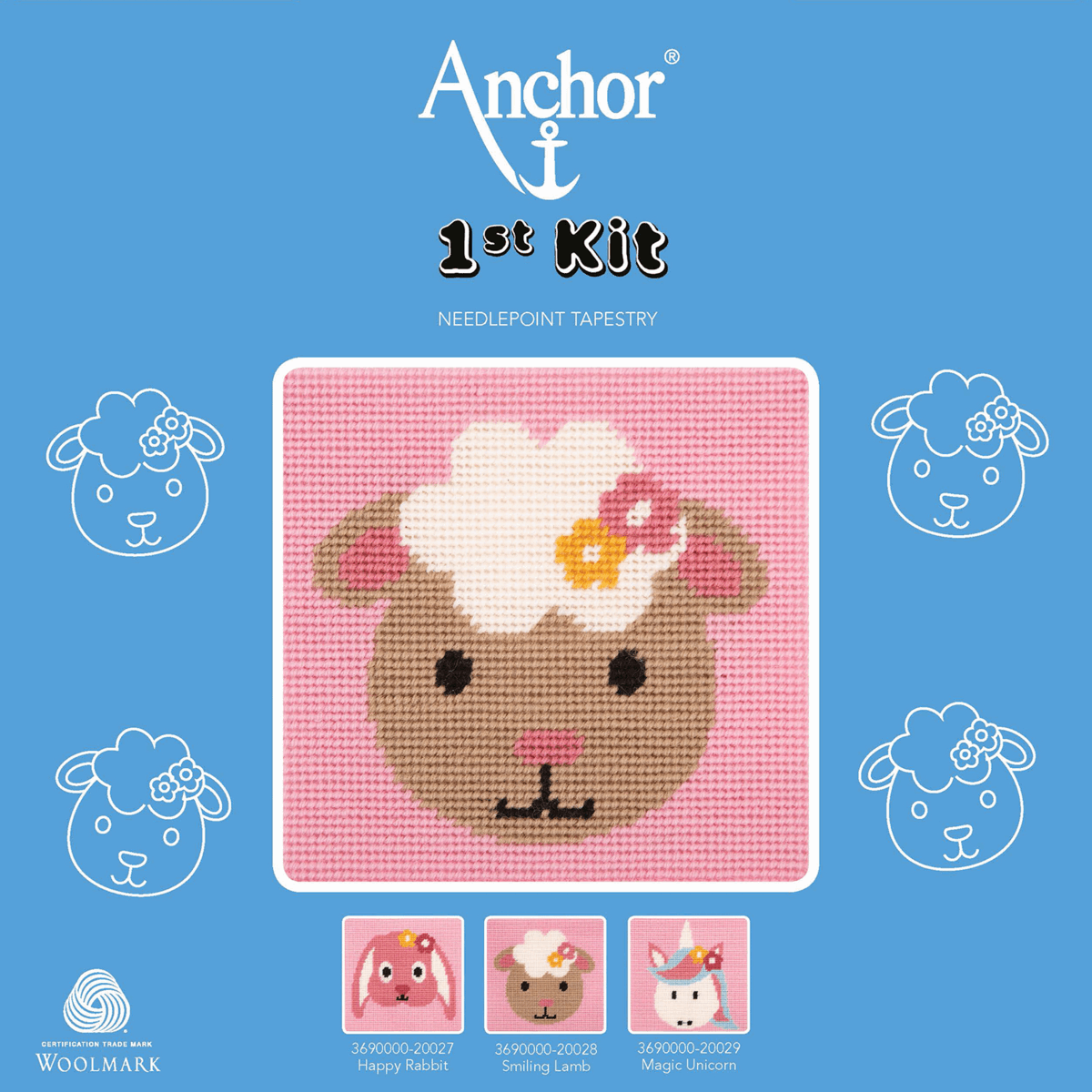 Anchor My 1st Tapestry Kit - Best Friends, Smiling Sheep