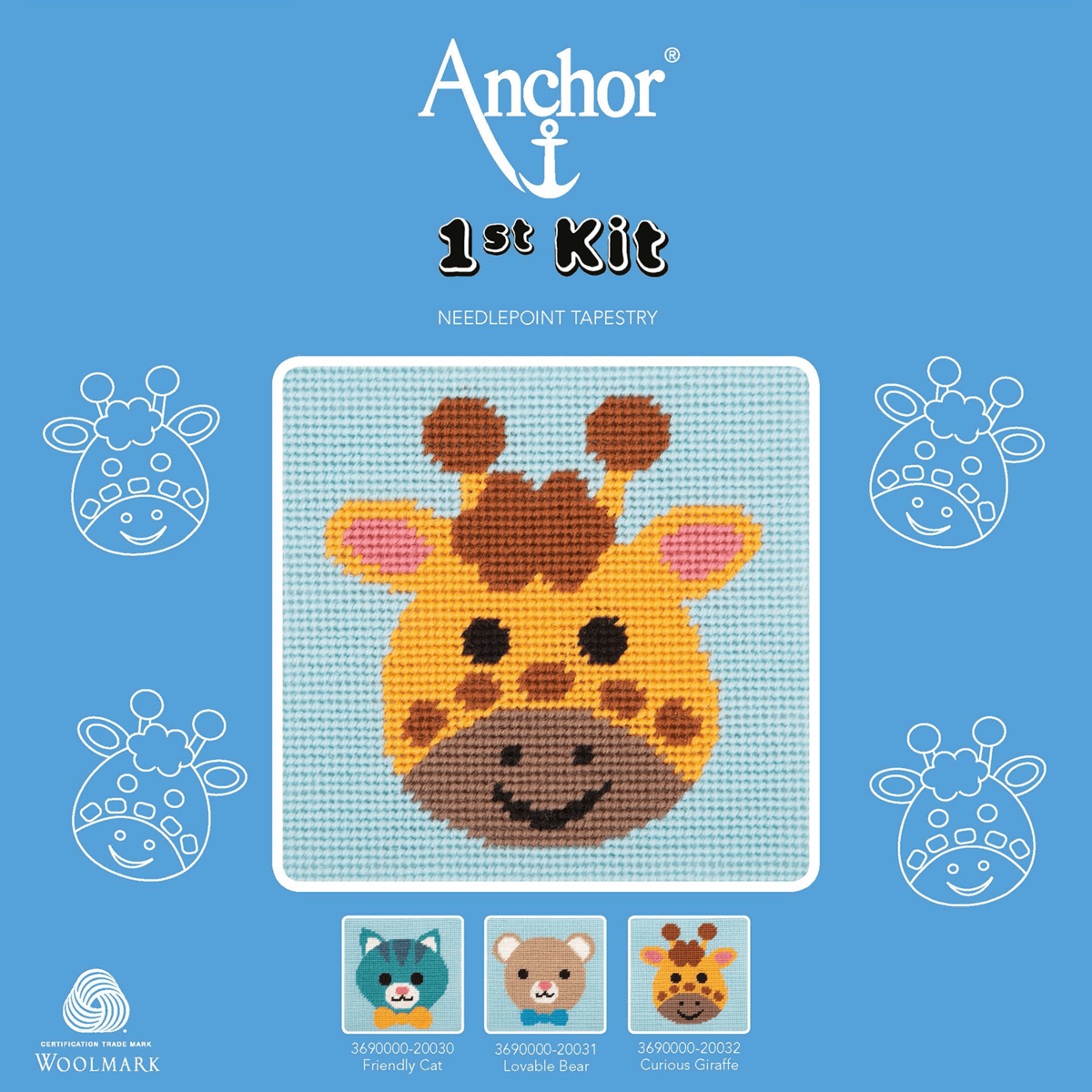 Anchor My 1st Tapestry Kit - Best Friends, Curious Giraffe