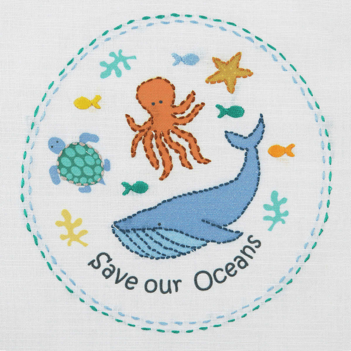 Anchor My 1st Embroidery Kit - Save Our Seas