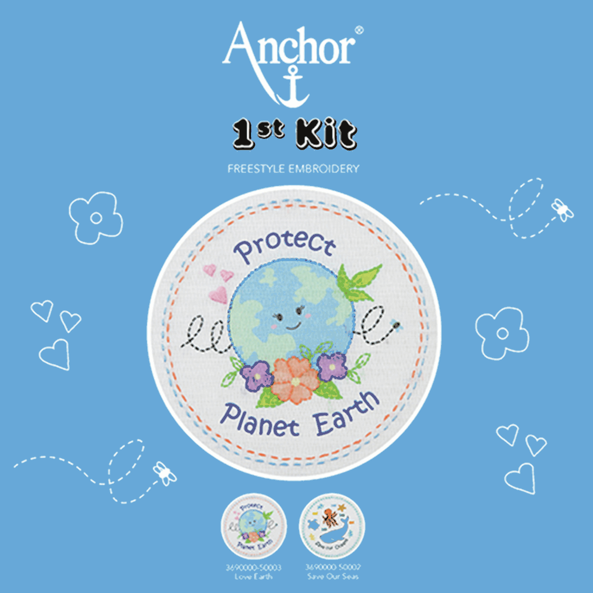 Anchor My 1st Embroidery Kit - Love Earth
