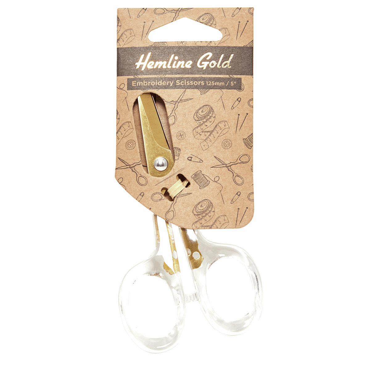 Premium Brushed Gold Embroidery Scissors - 12.5cm/5in *Hemline Gold Edition*