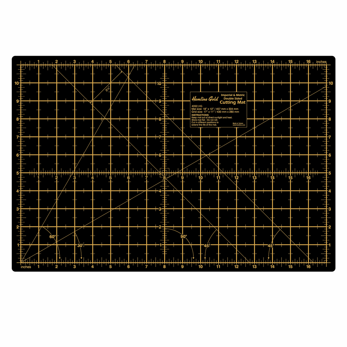 Premium Medium A3 Cutting Mat - 45cm x 30cm *Hemline Gold Edition*