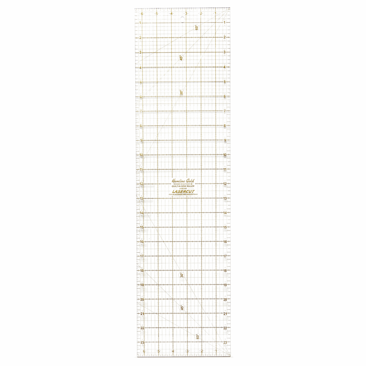 Premium Quilting Patchwork Ruler - 24 x 6.5in *Hemline Gold Edition*