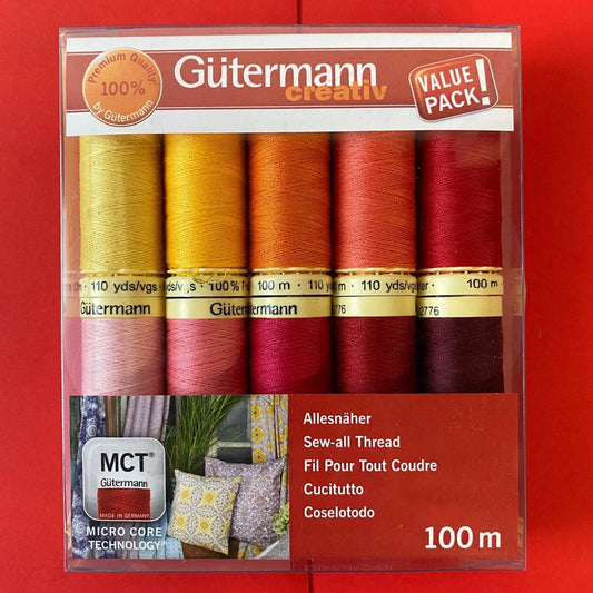 Gutermann Sew All Sewing Thread Natural 100% Cotton 100m Full Colour Range