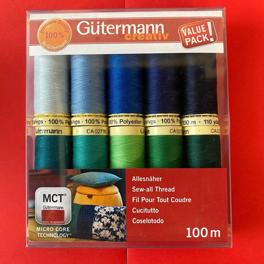 Gutermann Sew-all Thread Set - Collection 5 10 x 100m Assorted
