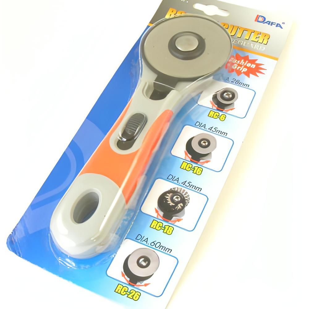 DAFA Orange Rotary Fabric Cutter - 45mm Soft Grip (as seen on TV)