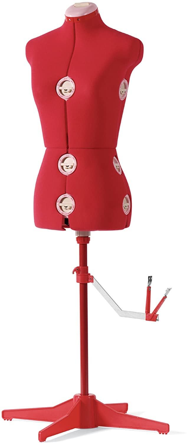 Singer Deluxe Adjustable Dress form S/M Red (mannequin) - Clearance - Ex Display - may show signs of use