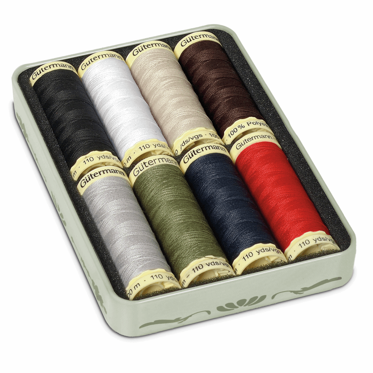 Gutermann Classic Shades Nostalgic Sew-all Thread 8 x 100m with storage