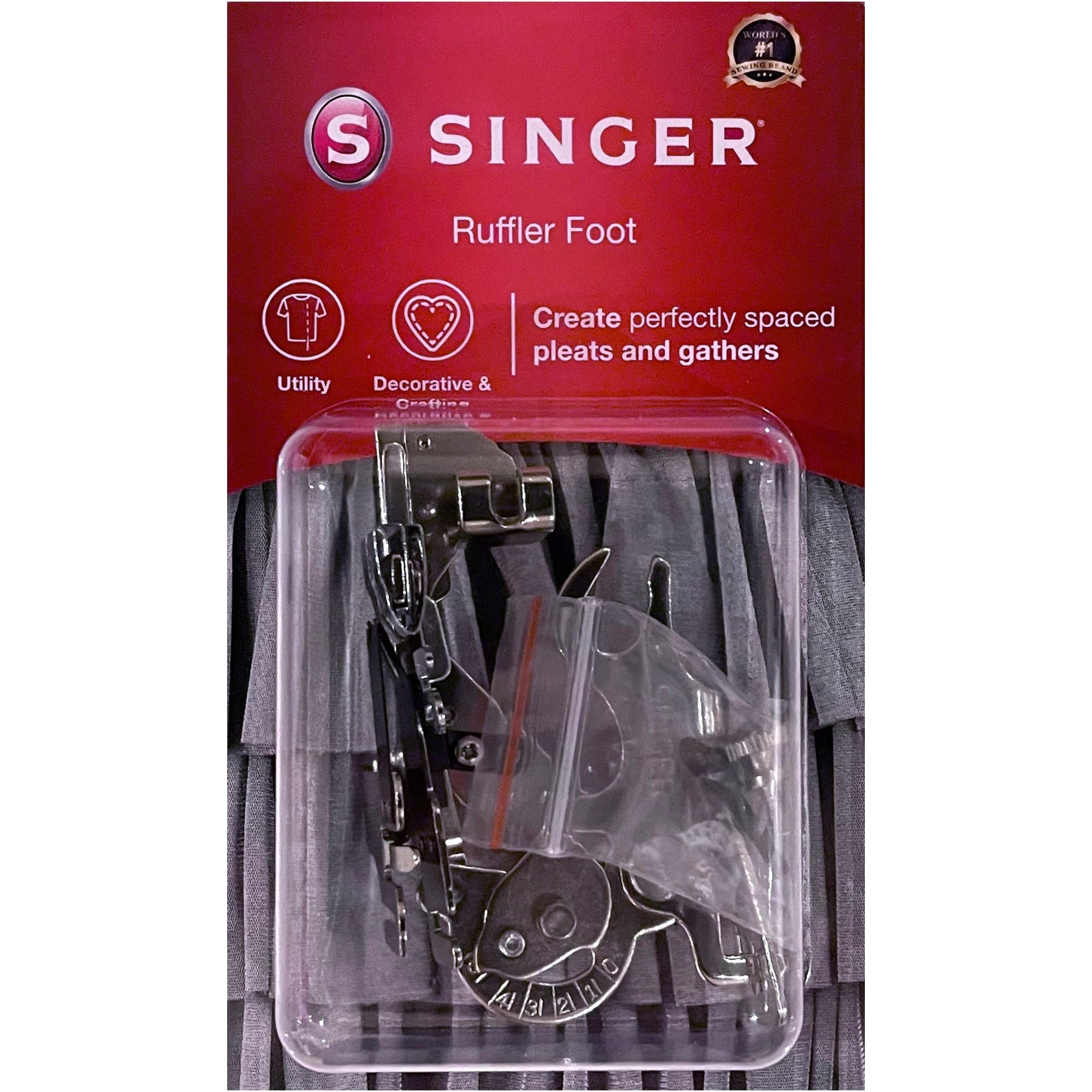 Ruffler Foot Attachment (pleats and gathers) by Singer