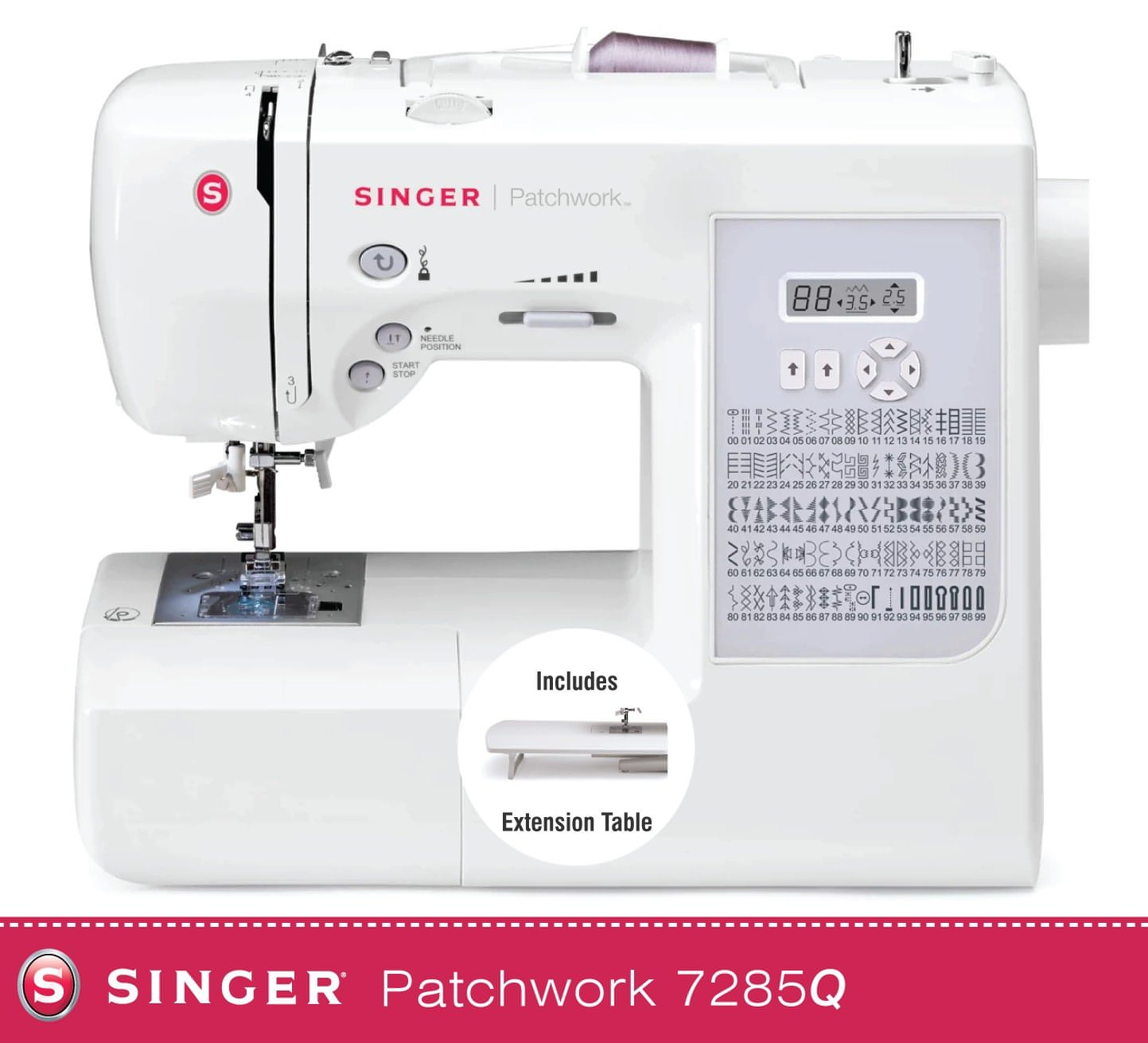 Singer 7285Q Patchwork Sewing Machine with Quilting Extension table - FREE Upgrade to new Patchwork Plus C5985Q