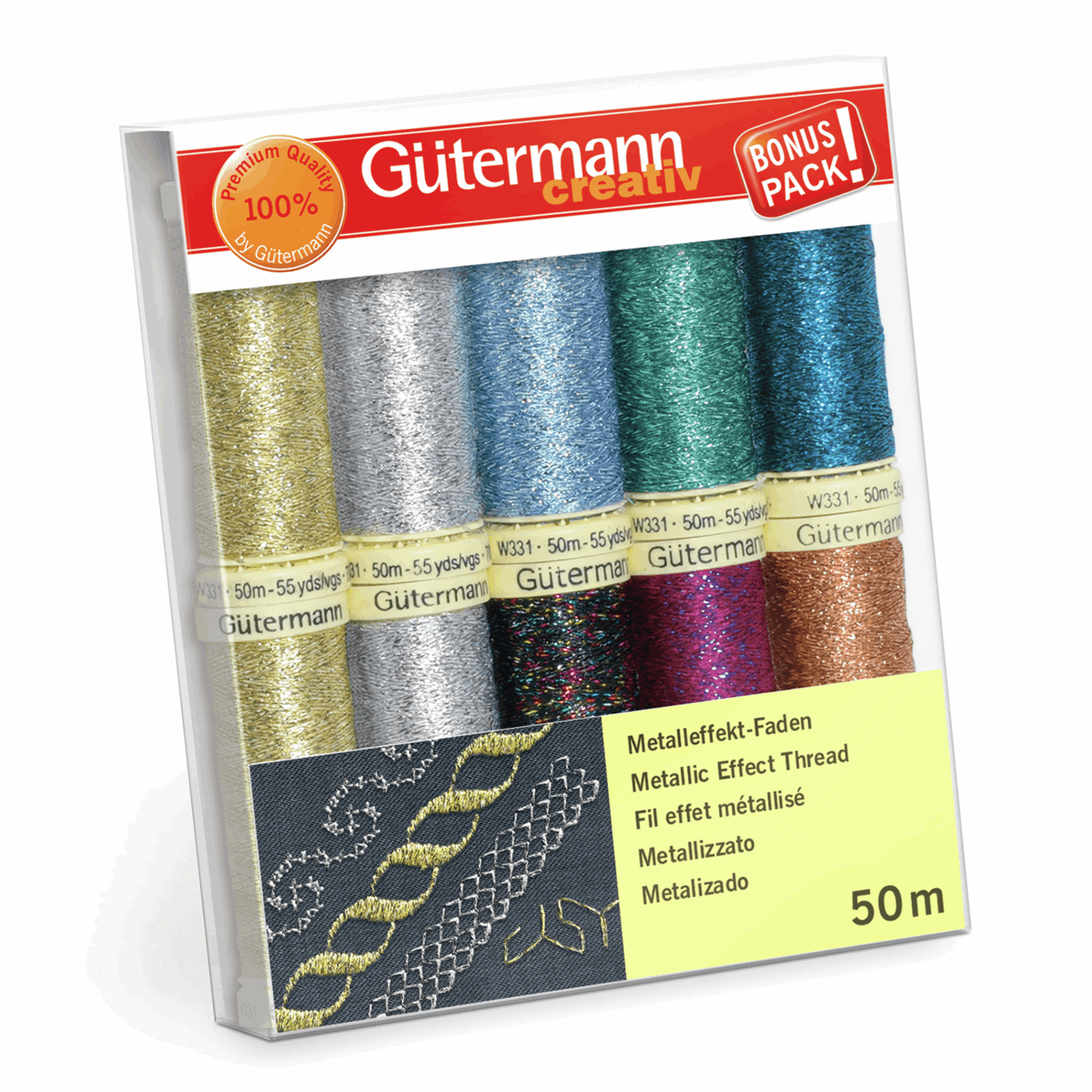 Gutermann Sew-all Thread Set - 10 x 50m Assorted Metallics