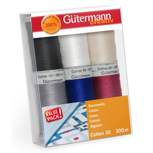 Gutermann Cotton Thread Set No.30 - 6 x 300m