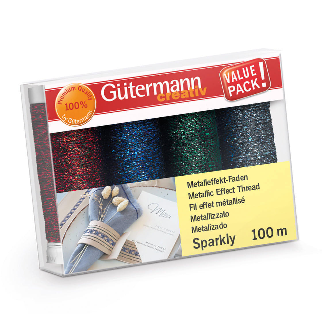 Gutermann Sparkly Thread Set - 4 x 100m (colour set 2)