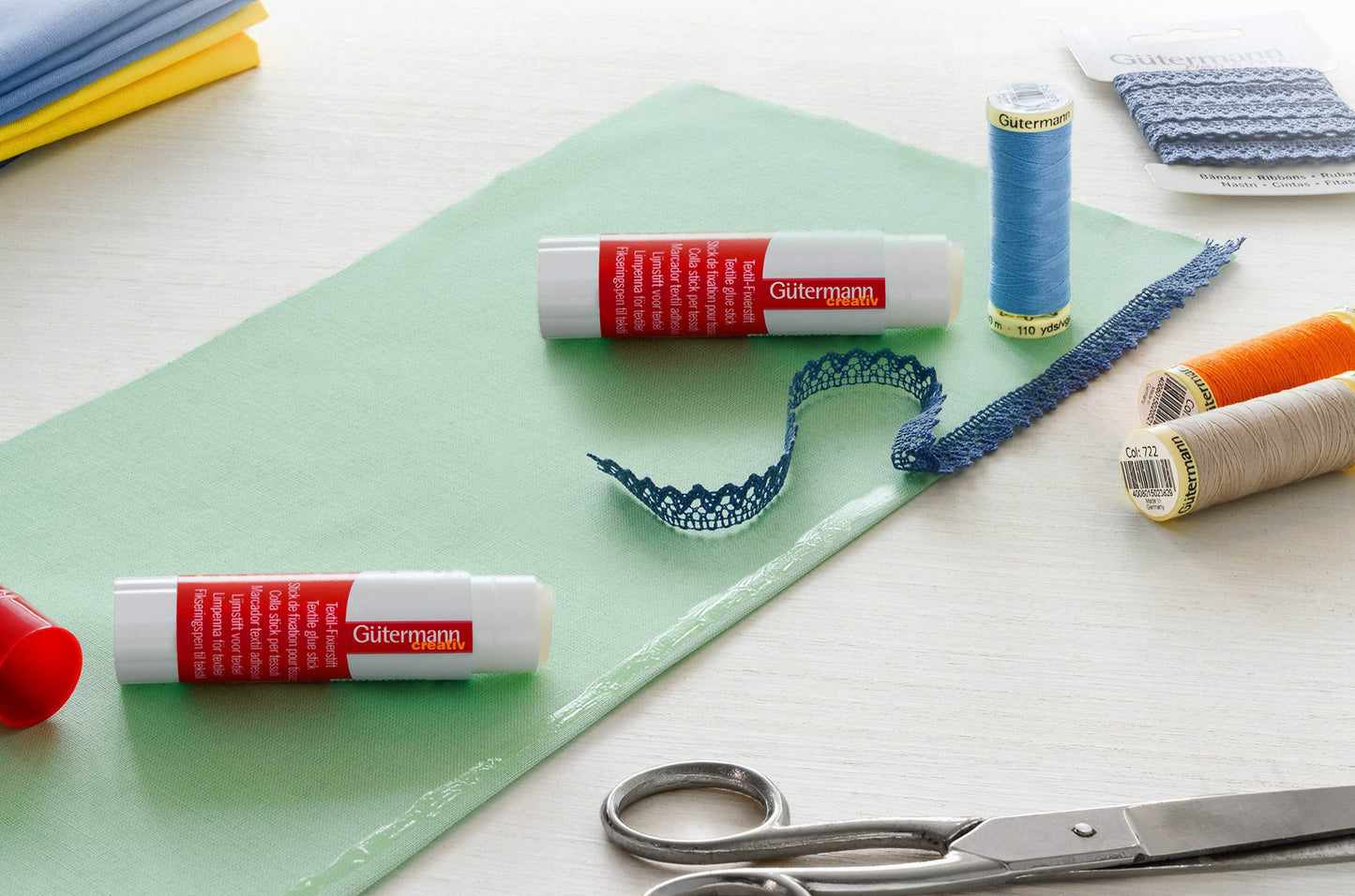 Gutermann Sew-all Thread Set - 10 x 100m Assorted + Textile Glue Stick
