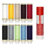 Gutermann Sew-all Thread Set - 10 x 100m Assorted + Textile Glue Stick