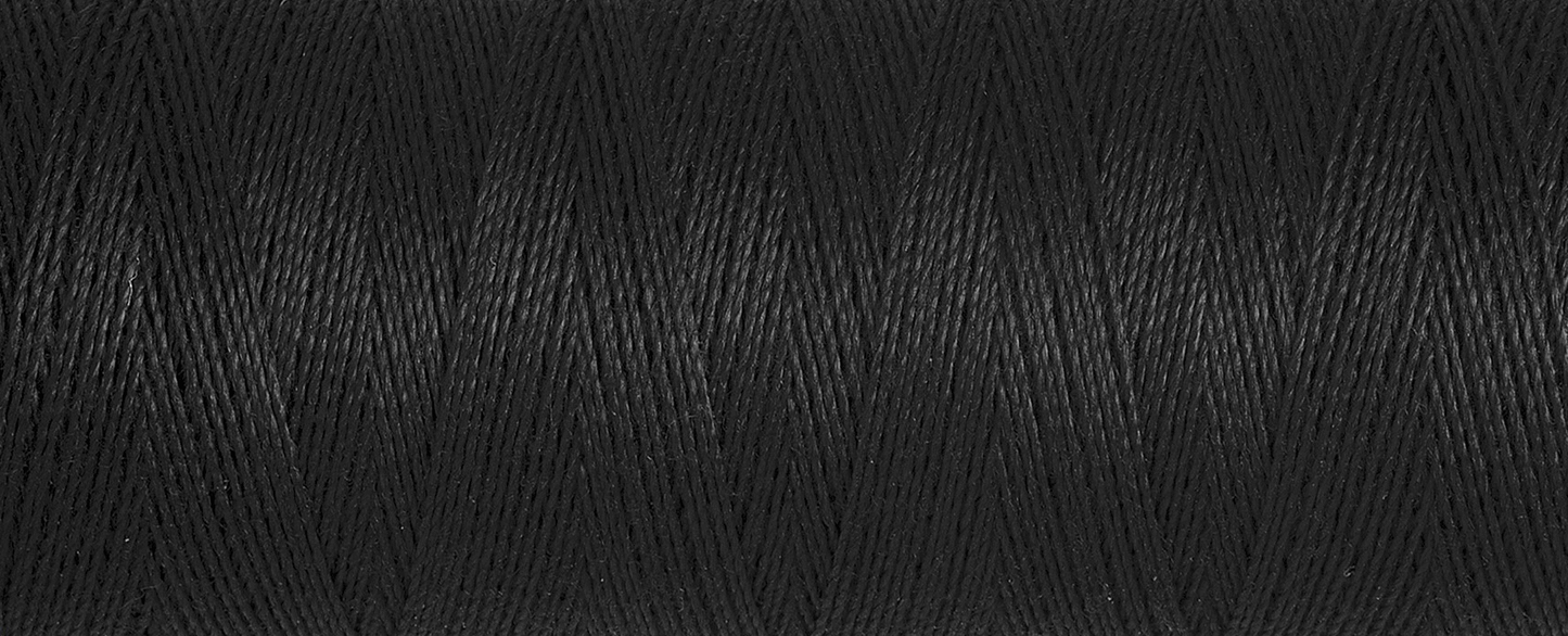 Black Gutermann Sew-All Extra Fine Thread: 200m
