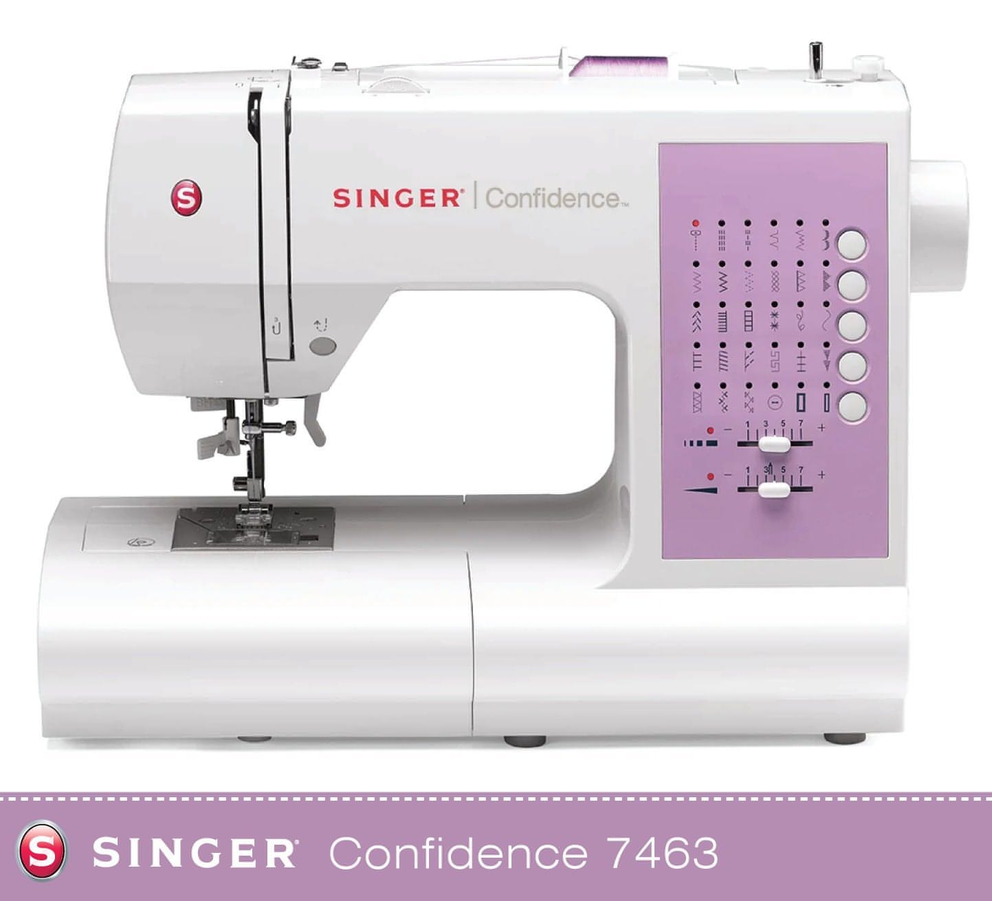 Singer Confidence 7463 Sewing Machine - Free upgrade to 7465 with 50 stitch patterns * Easy to use strong machine with 30 stitch patterns + auto threader *